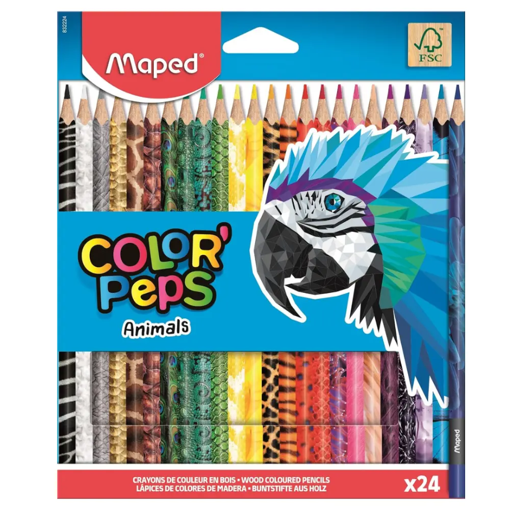 COLORES MAPED 832224 COLORPEPS ANIMALS C/24 PZAS.