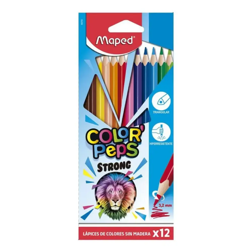 COLORES MAPED 862752 COLORPEPS STRONG C/12 PZAS.