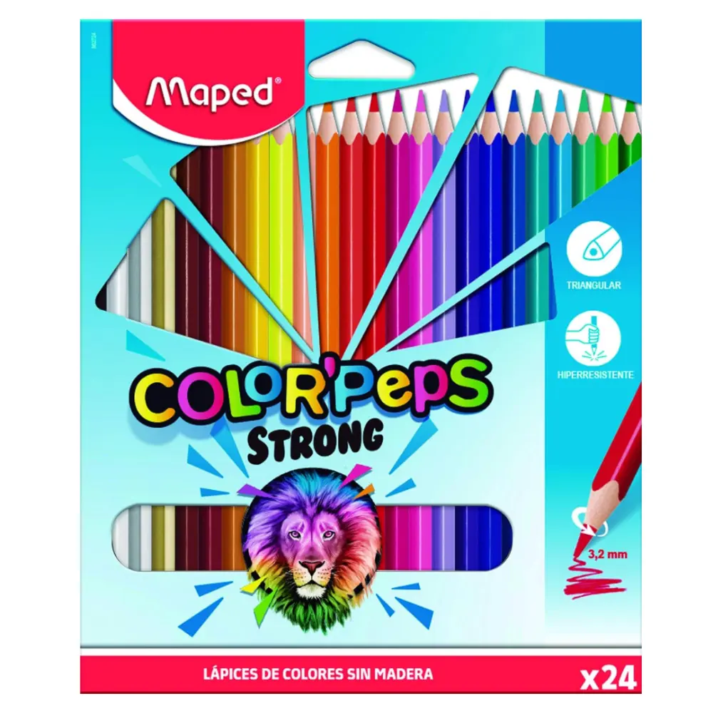 COLORES MAPED 862754 COLORPEPS STRONG C/24 PZAS.