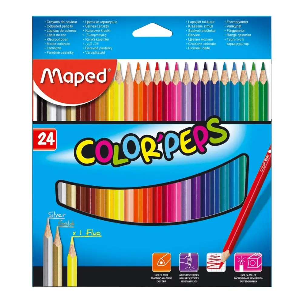 COLORES MAPED 183224 COLORPEPS C/24 PZAS.