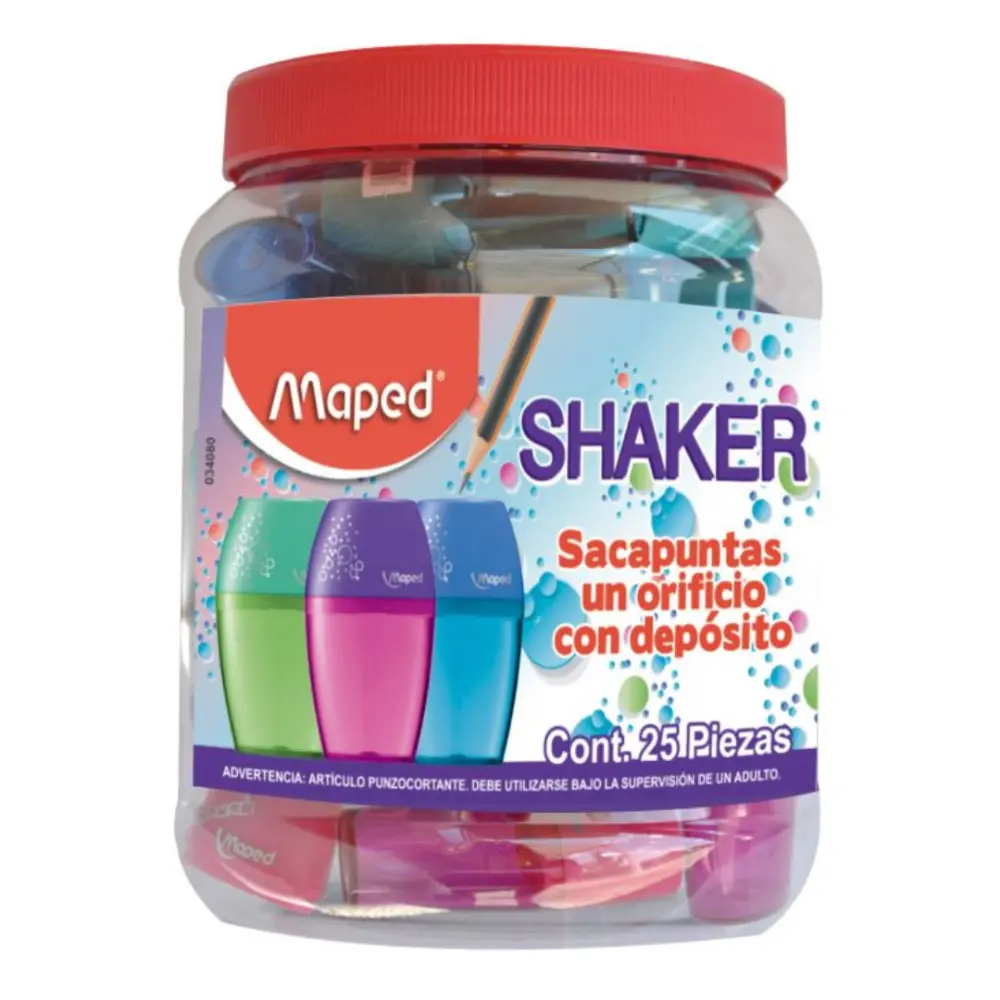 SACAPUNTAS MAPED 35056 SHAKER 2 ORIFICIOS BOTE C/12 PZAS.