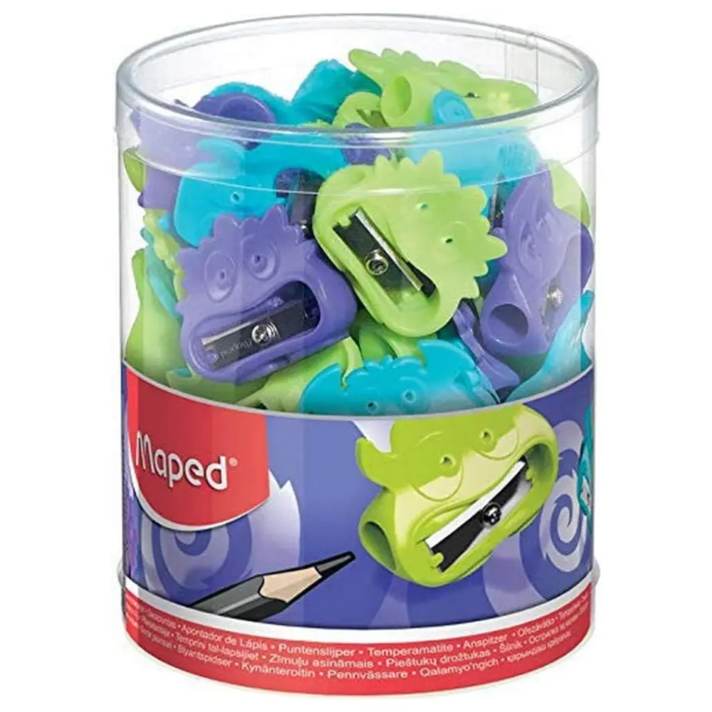 SACAPUNTAS MAPED MONSTERS BOTE C/65 PZAS. 063525