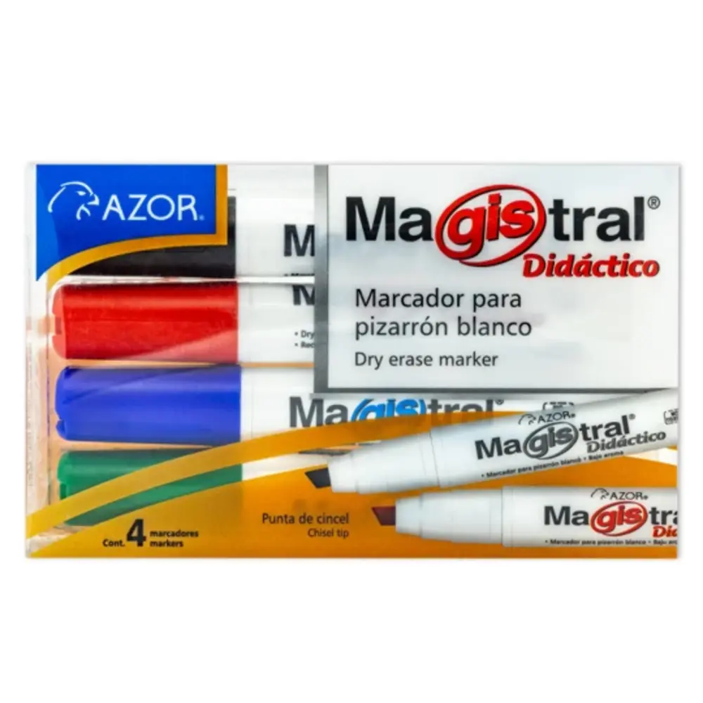 MARCADOR MAGISTRAL DIDACTICO 8354 ESTUCHE C/4 PZAS.