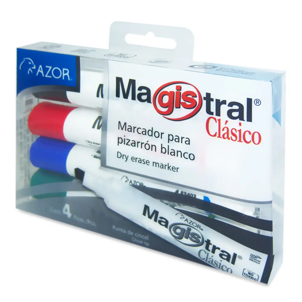MARCADOR MAGISTRAL CLASICO 83474 C/4 COLORES BASICOS