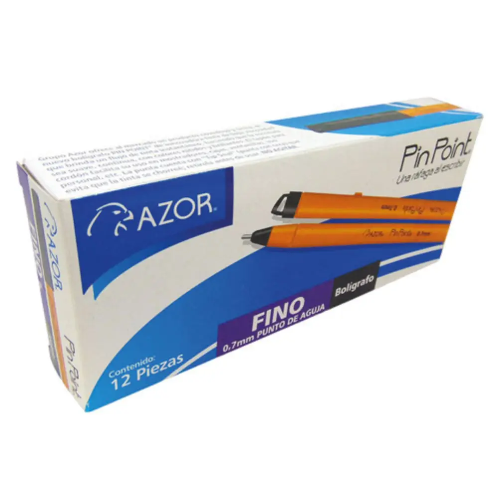 BOLIGRAFO AZOR PIN POINT P/FINO NEGRO
