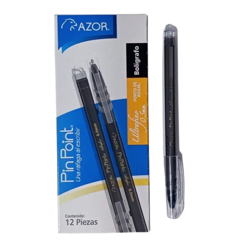BOLIGRAFO AZOR PIN POINT ULTRAFINO 0.5 NEGRO