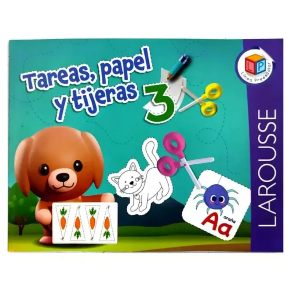 LIBRO LAROUSSE TAREAS ,PAPEL Y TIJERAS 3