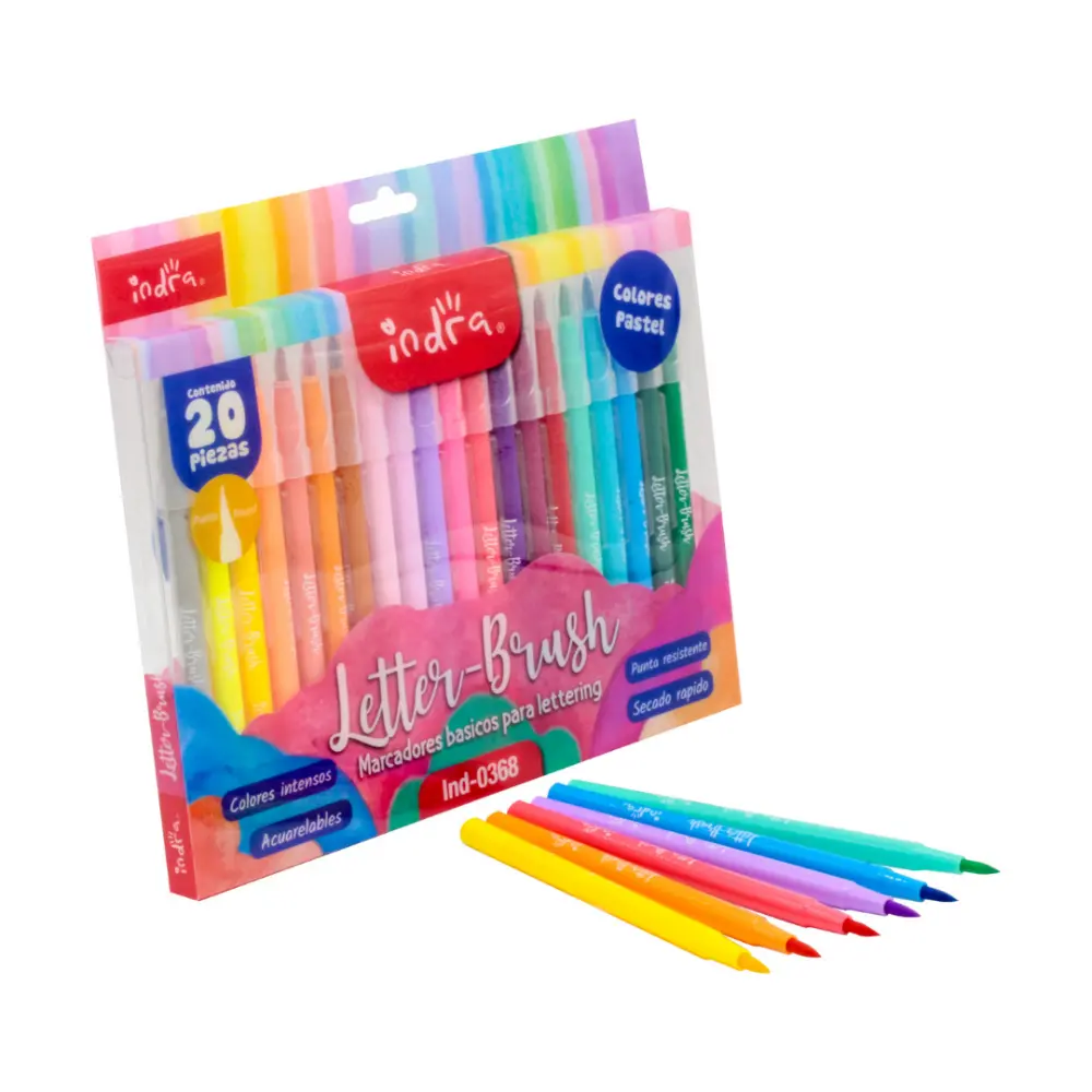 MARCADOR INDRA LETTER-BRUSH 0368 C/20 PZAS. - Image 2