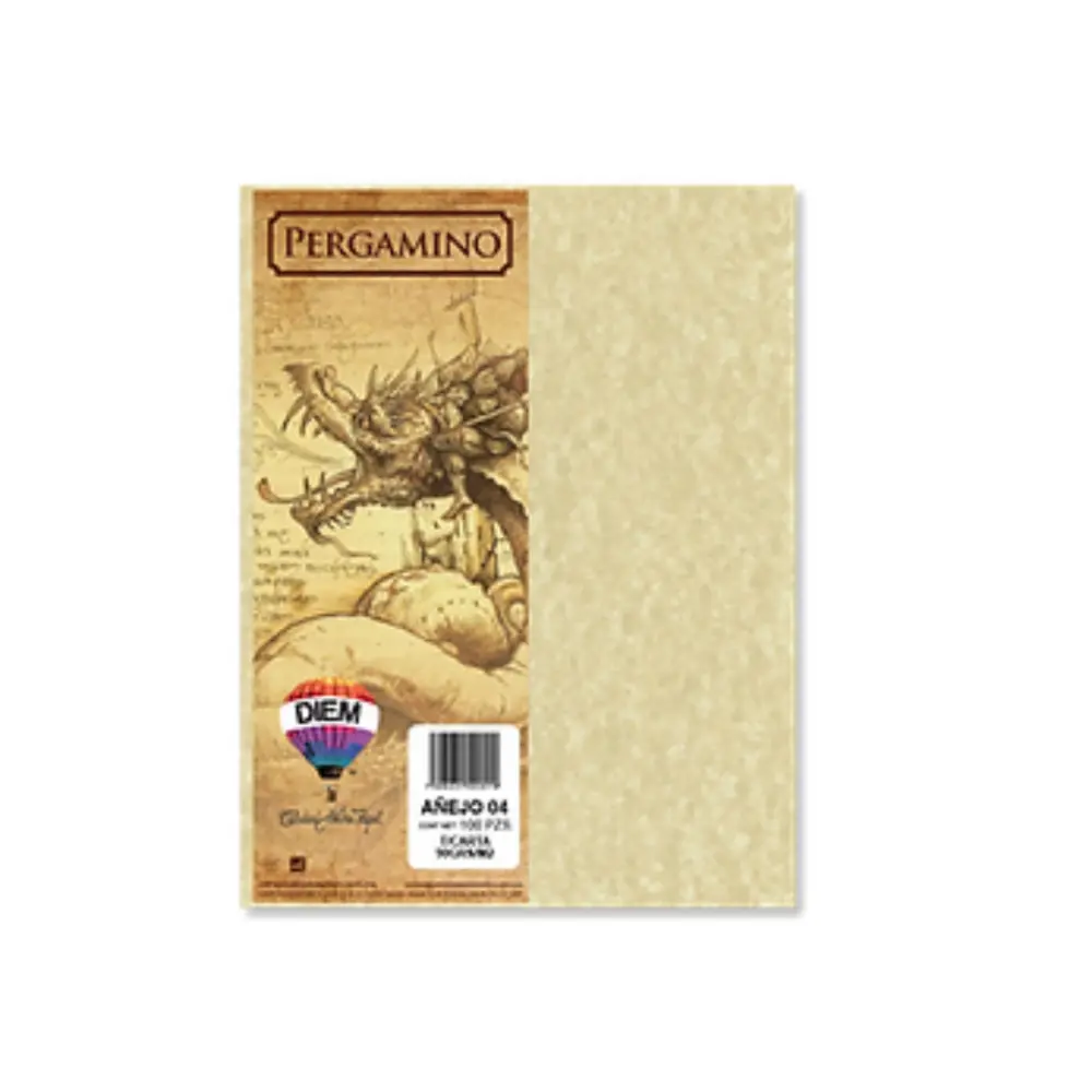HOJA PERGAMINO DIEM T/CARTA C/100 04-AEJO