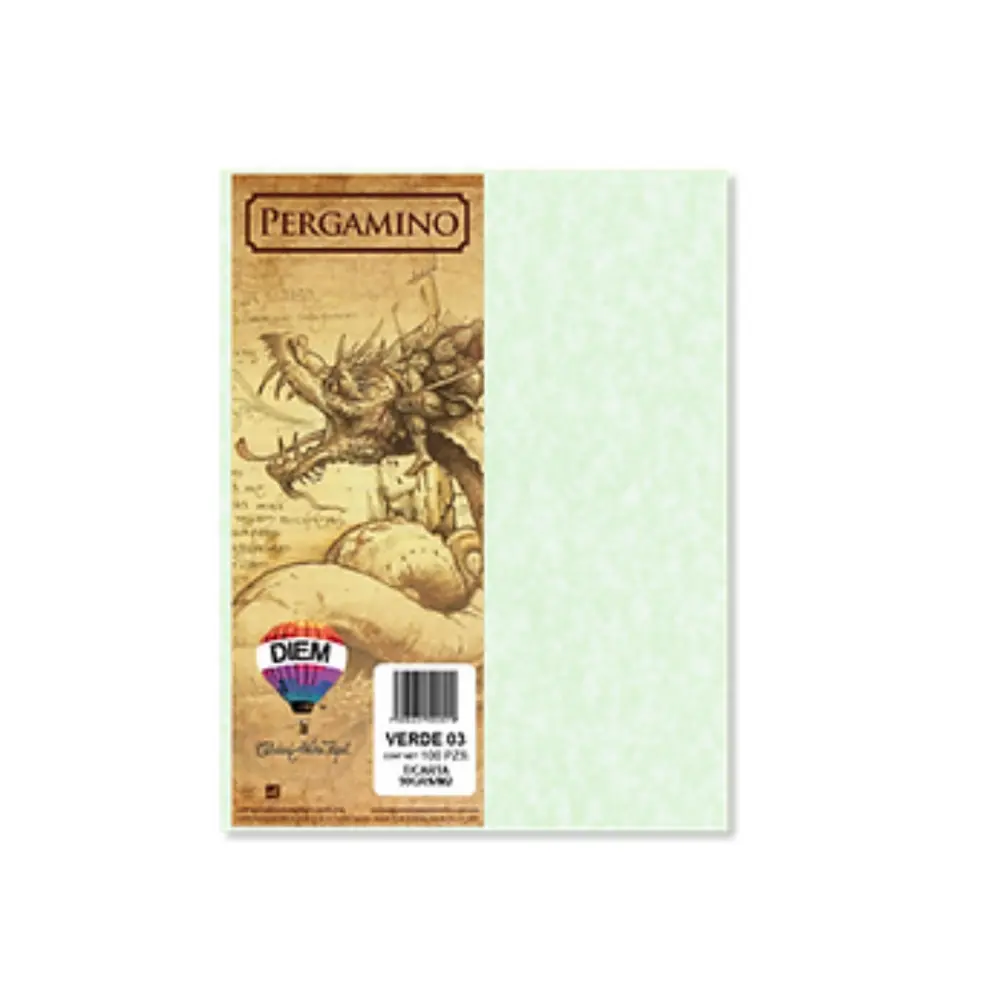 CARTULINA PERGAMINO DIEM T/C C/50 03-VERDE