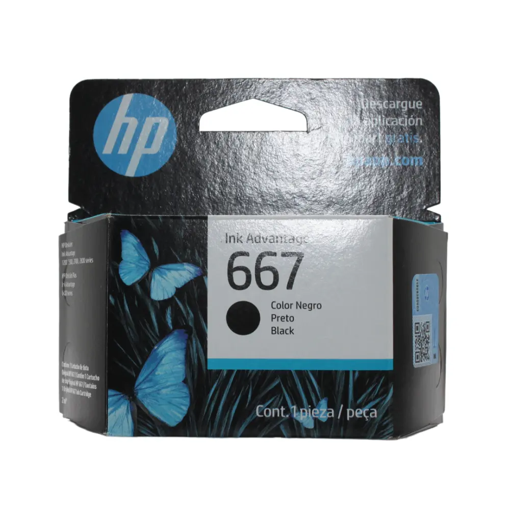 CARTUCHO HP 667 NEGRO MOD.HI3YM79AL