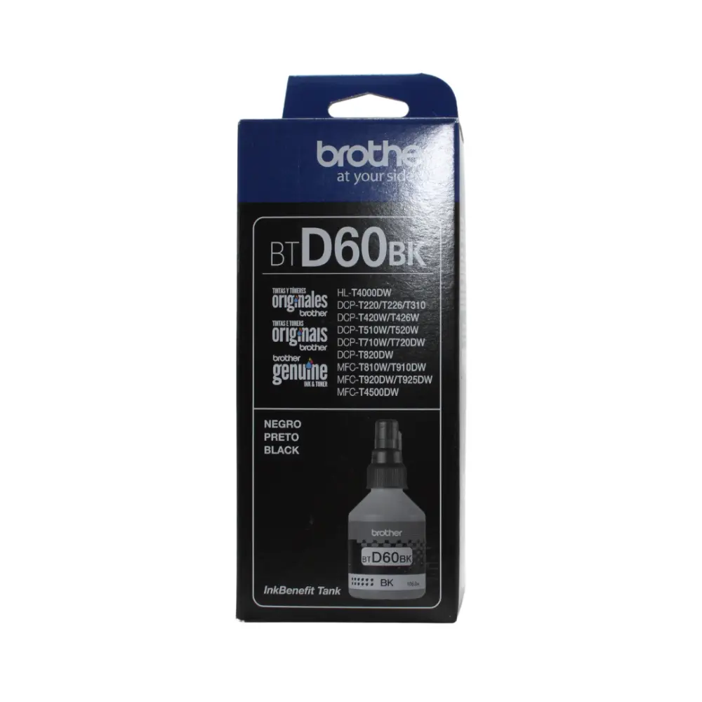 BOTELLA DE TINTA BROTHER BTD60 NEGRO  MODELO.BRBTD60BK