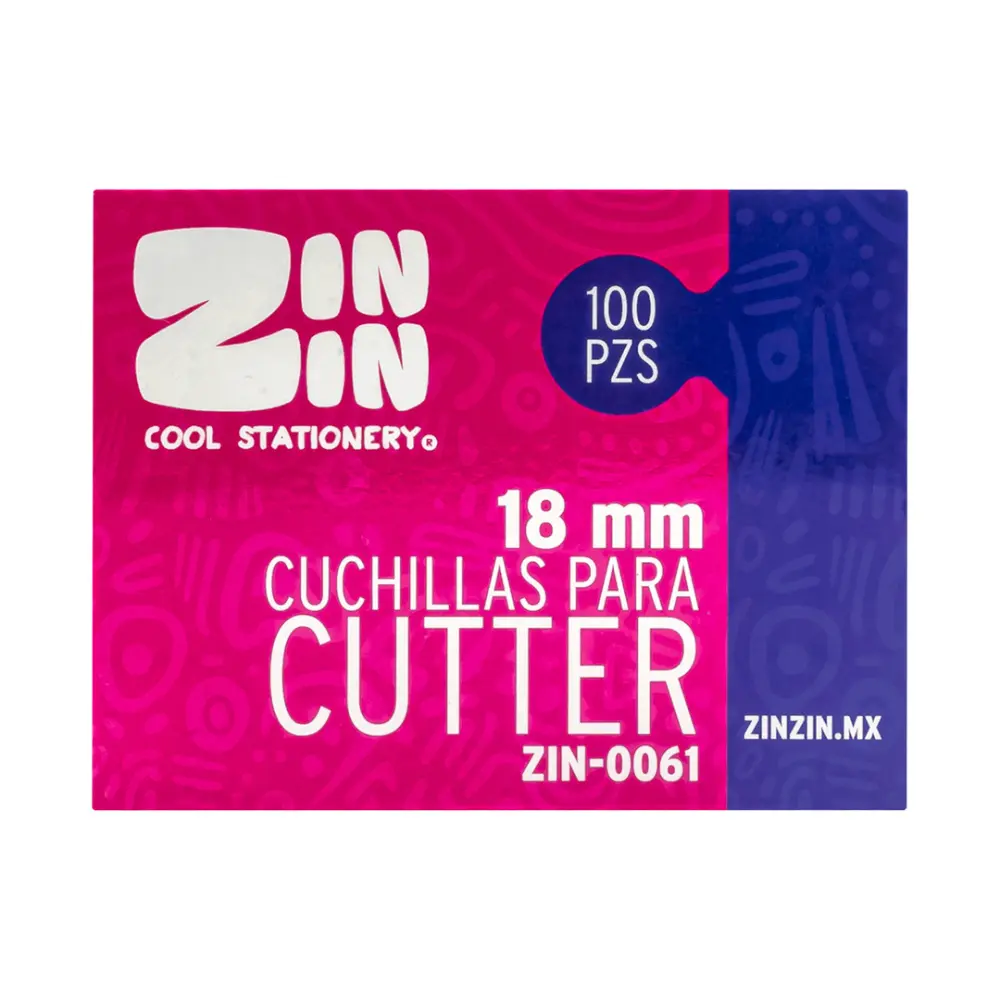REPUESTO DE CUTTER GRANDE TUBO C/10 18MM  ZIN-0061