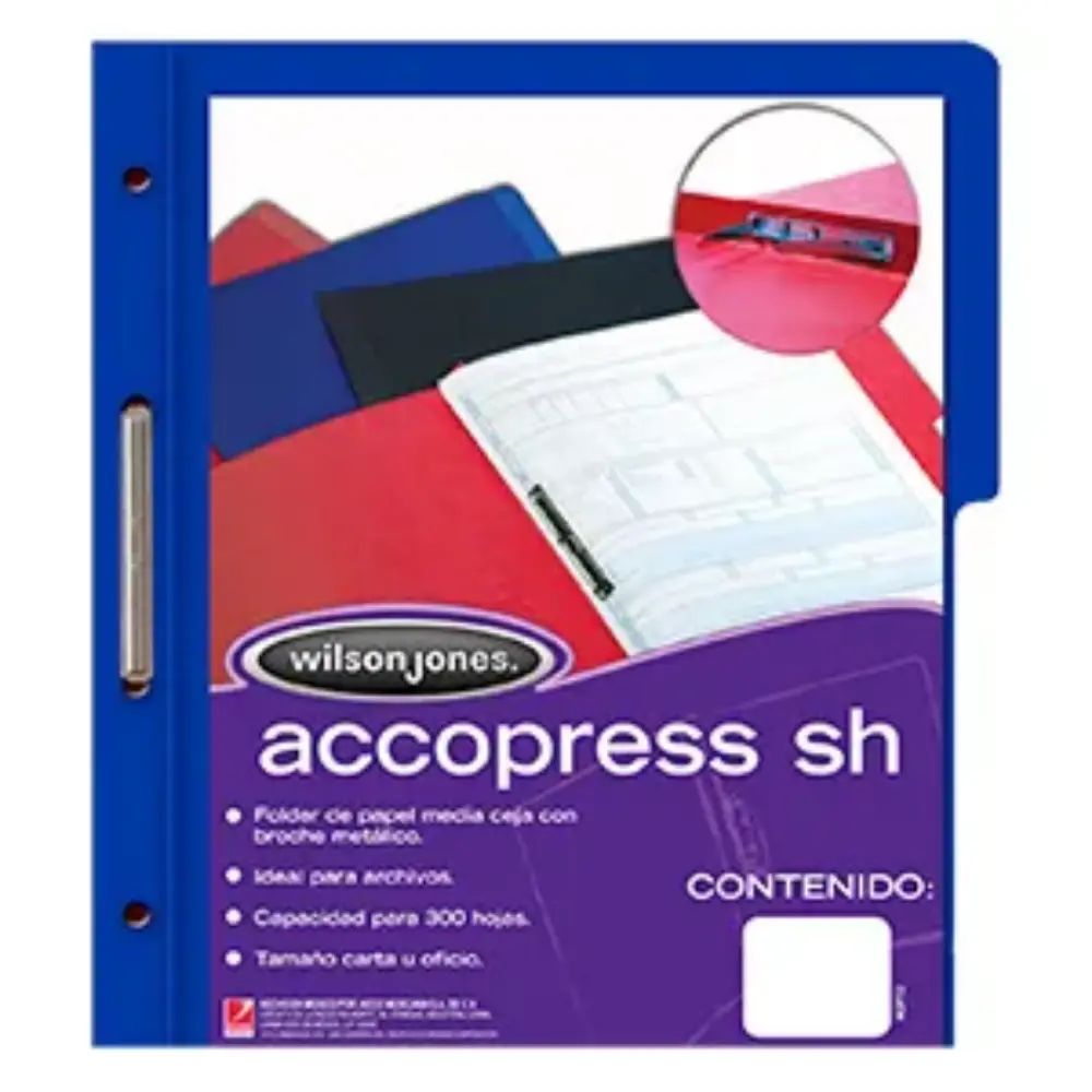 FOLDER ACCOPRESS C/BROCHE CARTA P4554 AZUL OBSCURO