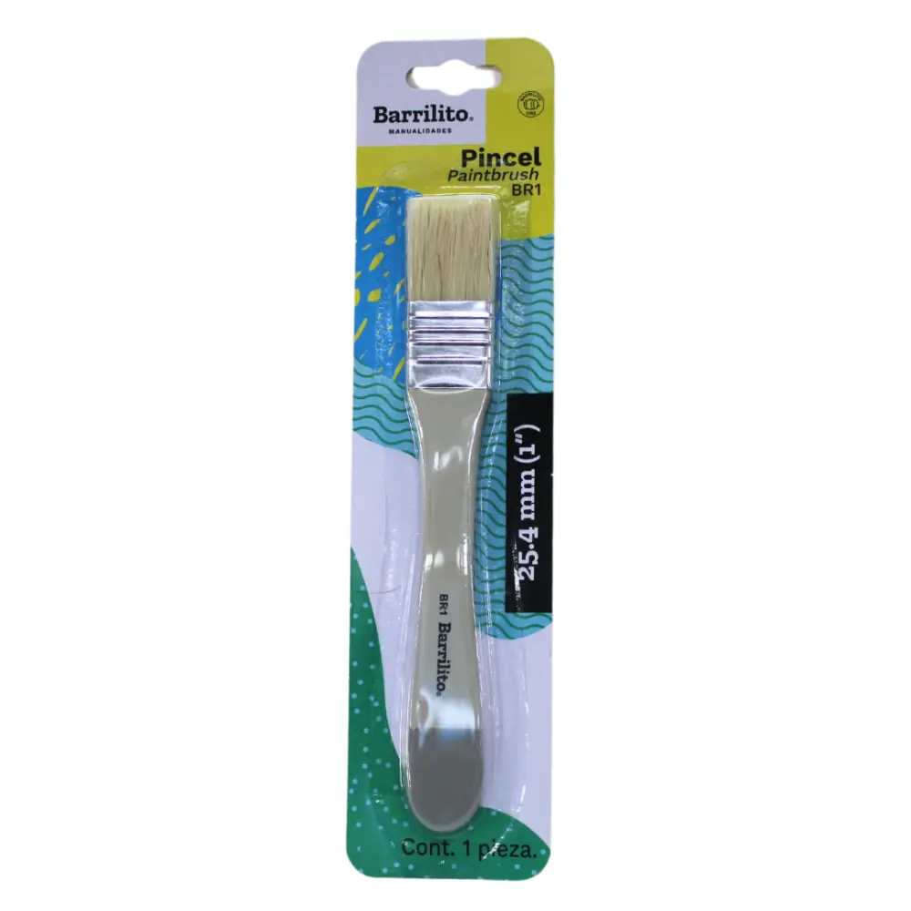 PINCEL BARRILITO TIPO BROCHA BR-1 1 PULG.