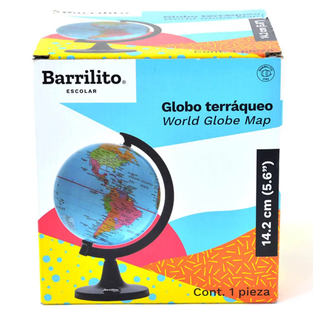 GLOBO TERRAQUEO BARRILITO 8609GT14 MEDIANO