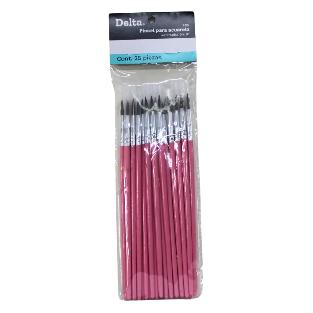 PINCEL DELTA P/ACUARELA NO.5 PD5 PTE. C/25 PZA