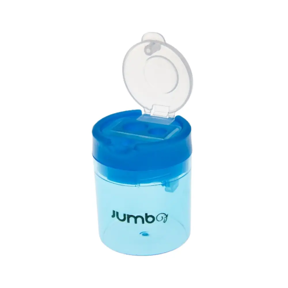 SACAPUNTAS JUMBO PS17 C/DEPOSITO DOBLE REDONDO C/12 PZAS.