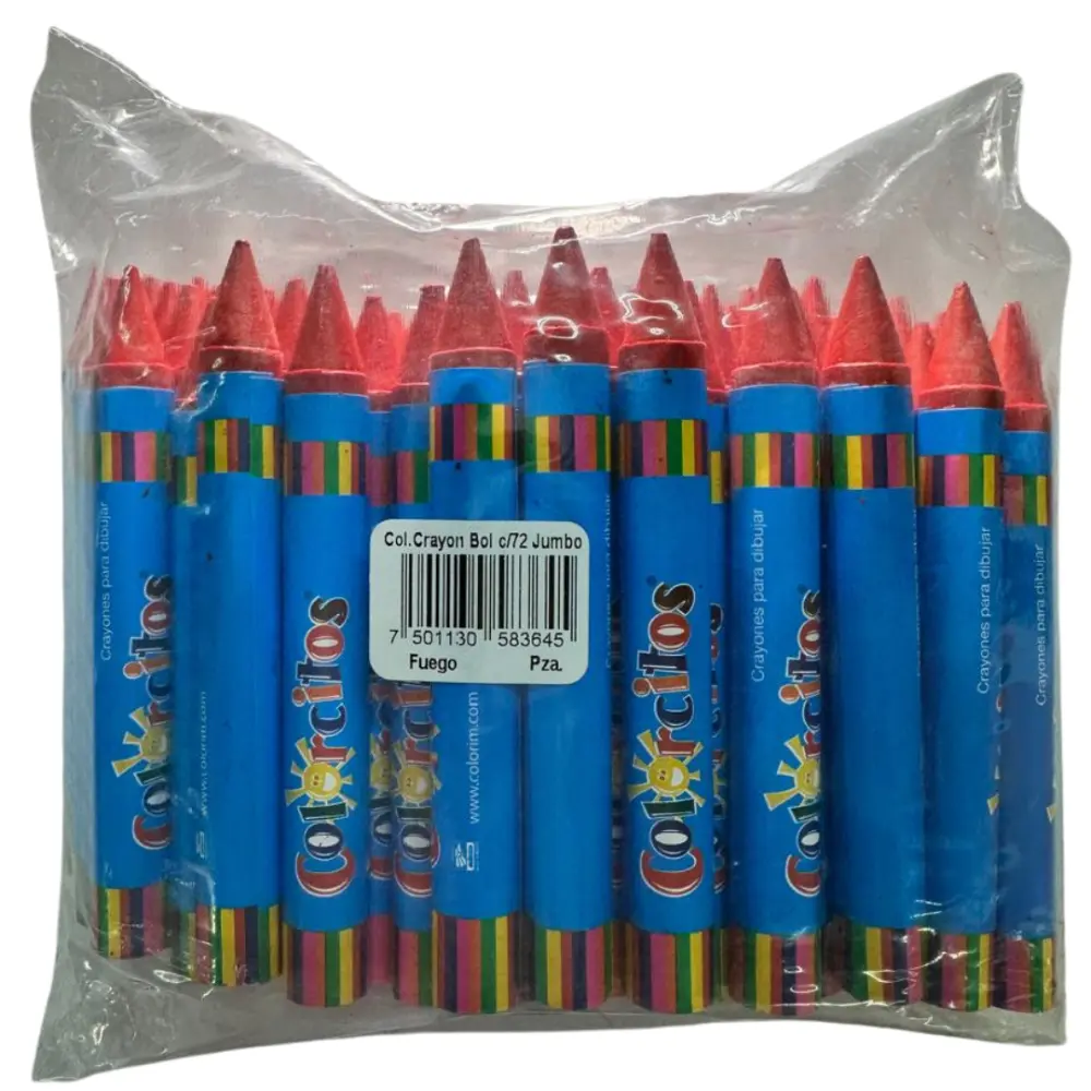 CRAYON KINDER GRUESO ROJO 000C PTE C/72 PZAS