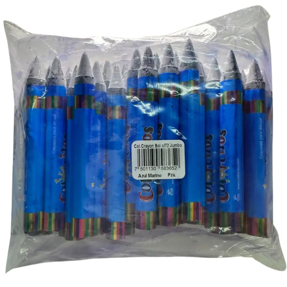 CRAYON KINDER GRUESO AZUL MAR/000M PTE C/72 PZAS