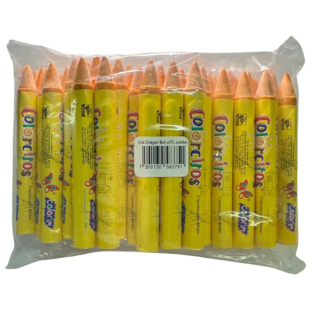 CRAYON KINDER GRUESO AMARILLO PTE C/72 PZAS