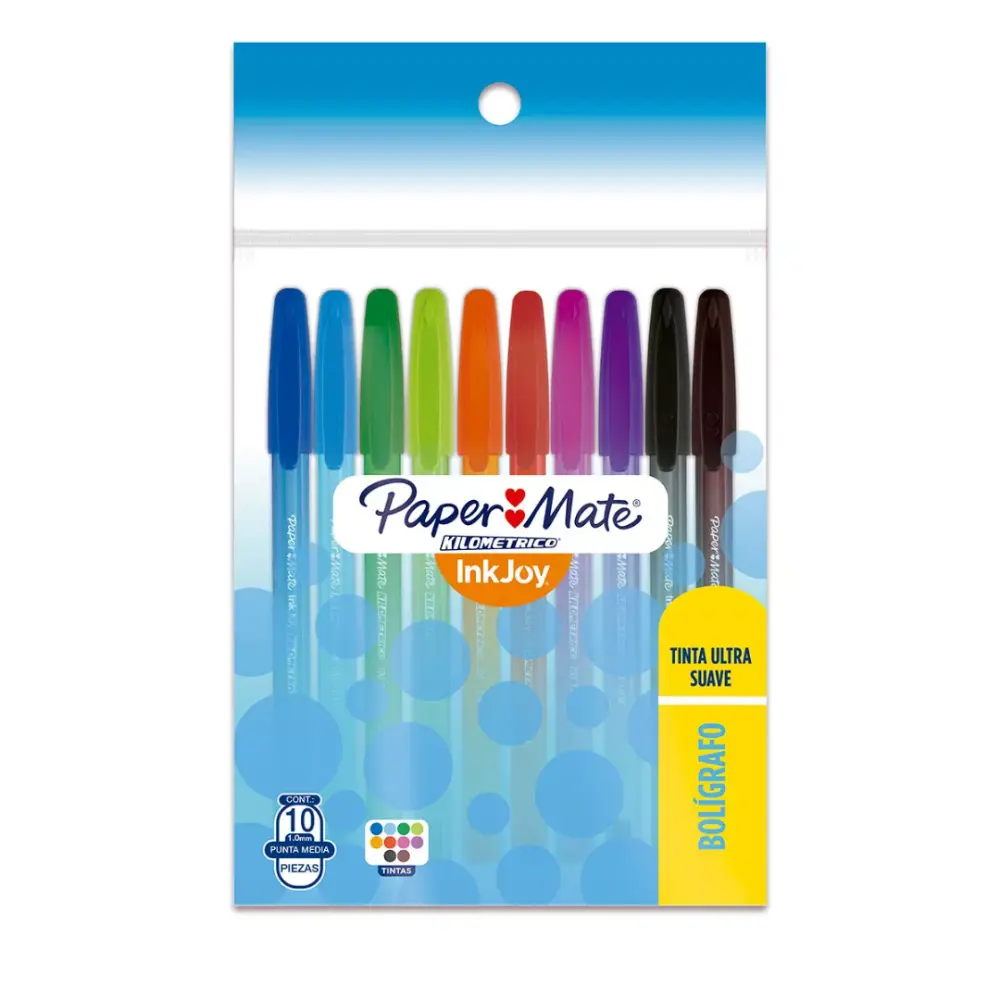 BOLIGRAFO PAPER MATE KILOMETRICO COLORS  PTE. C/10