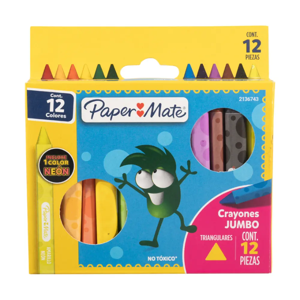 CRAYON PAPER MATE TRIANGULAR C/12 JUMBO