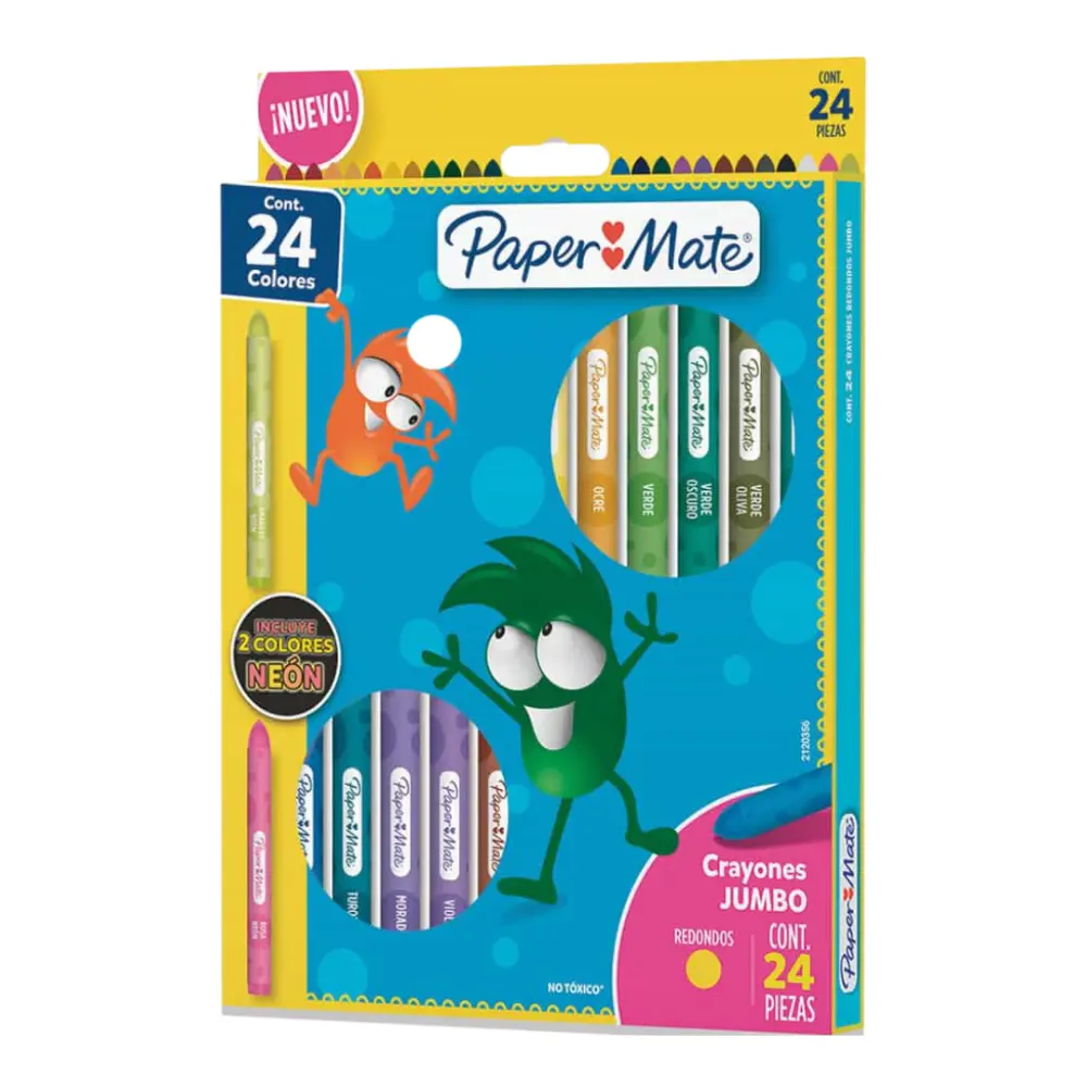CRAYON PAPER MATE JUMBO REDONDO C/24 PZAS