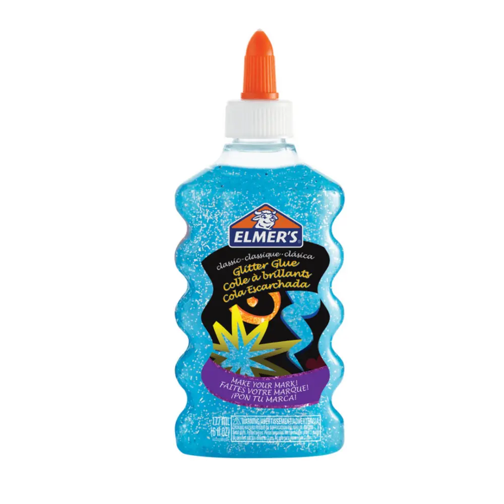 PEGAMENTO ELMERS GLITTER 177 ML. AZUL