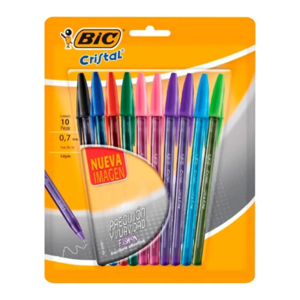 BOLIGRAFO BIC 963515 CRISTAL PRECISION Y SUAV. 0.7 PTE. C/10 SURT