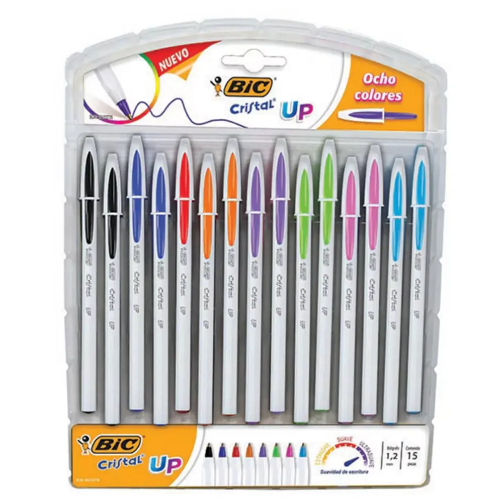 BOLIGRAFO BIC 943497 CRISTAL UP KIT C/15 PZAS. SURT.