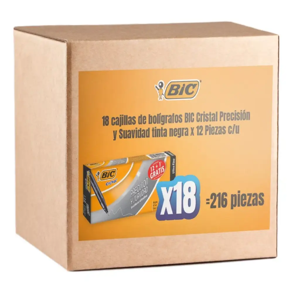 BOLIG. BIC DURA MAS NEGRO 216 PZAS GRATIS 2 CAJAS COLORES