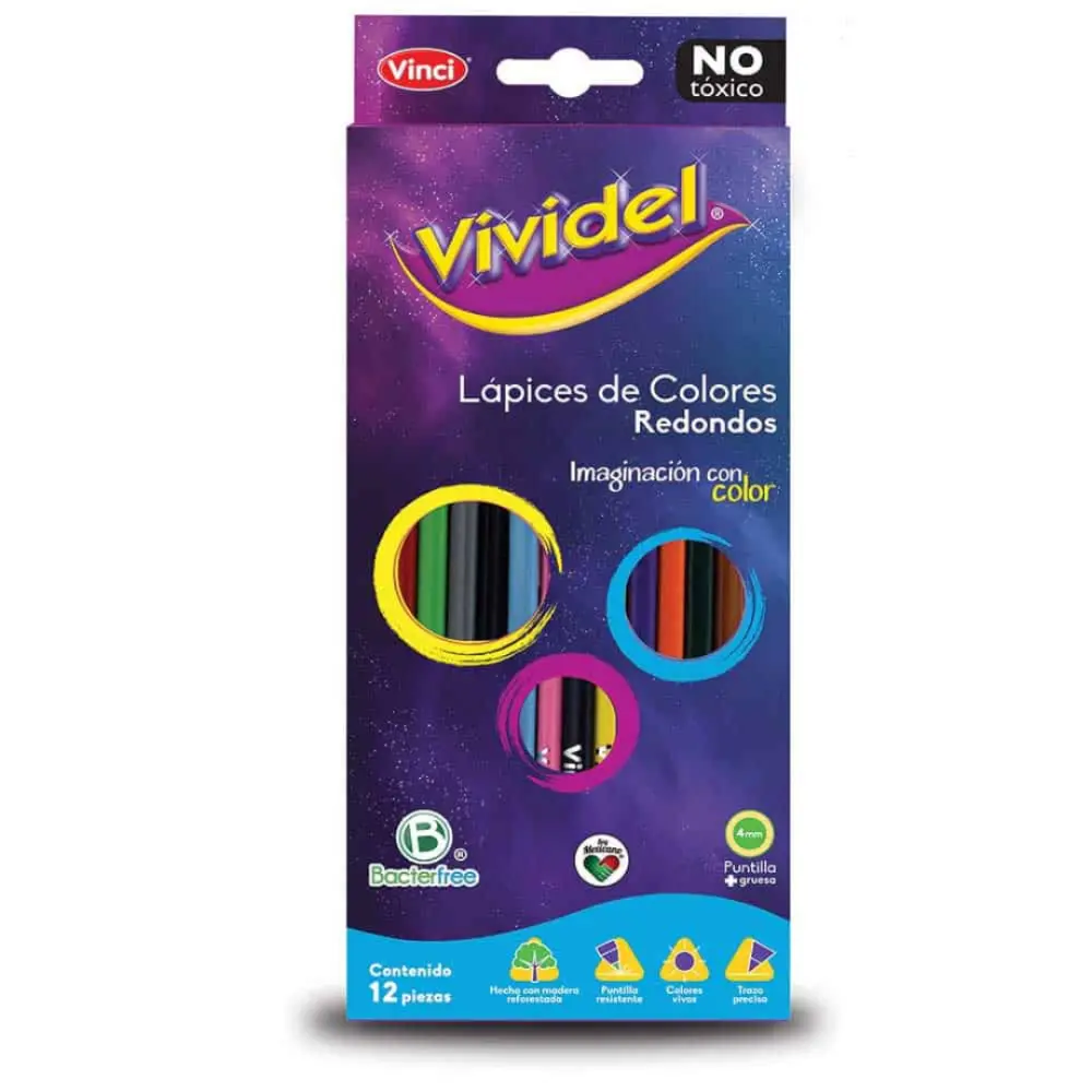 COLORES VIVIDEL 12 COLORES 221610