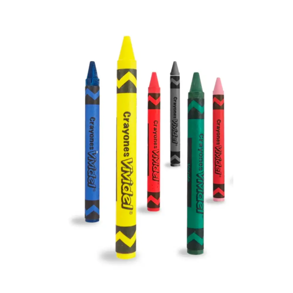 CRAYONES VIVIDEL C/6 DELGADOS  NO.57430