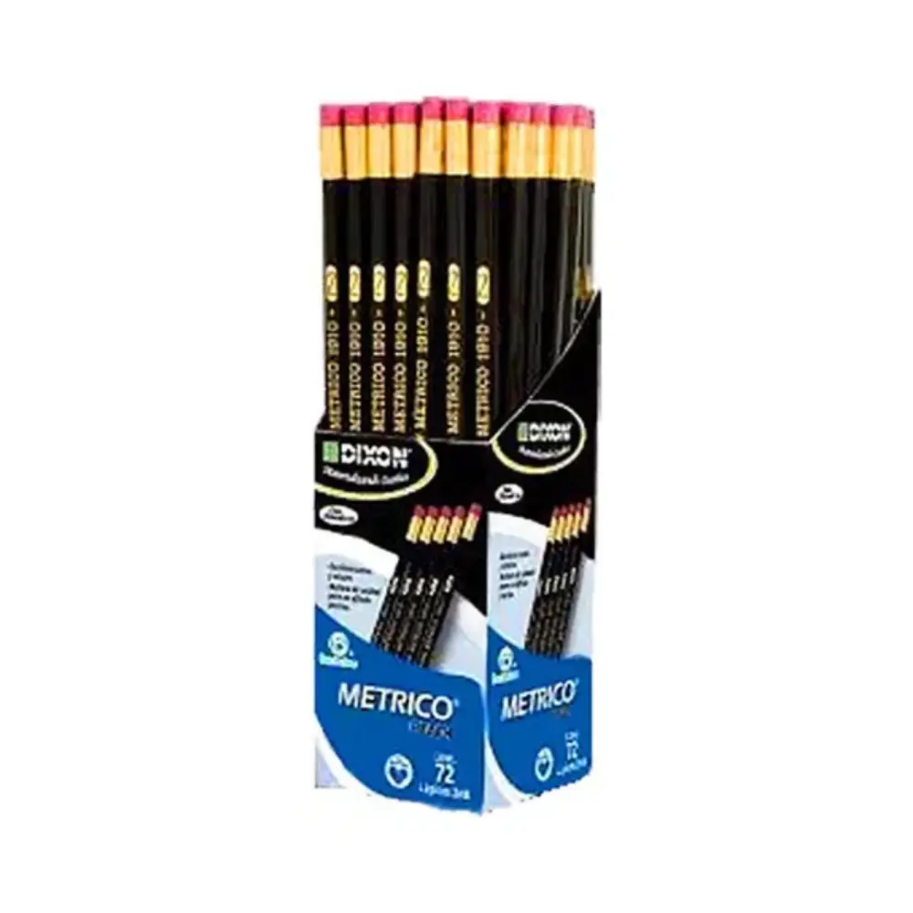 LAPIZ DIXON METRICO NEGRO NO.2 BOTE C/72 PZAS.