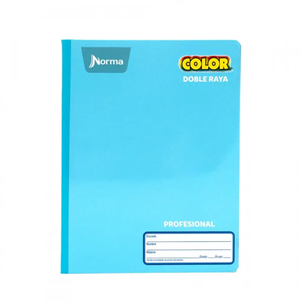 CUAD. COSIDO NORMA PROF. COLOR 581284 100H DOBLE RAYA