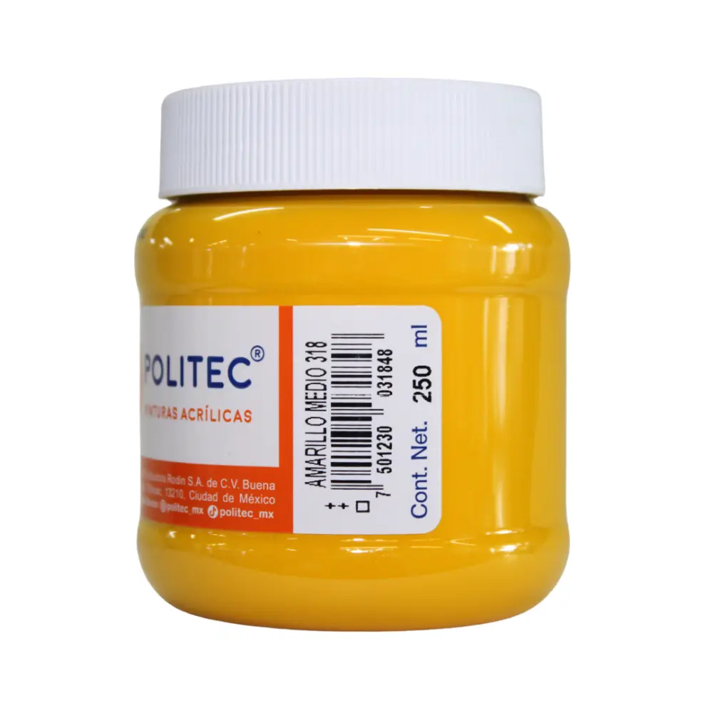 PINTURA POLITEC 318 250 ML. AMARILLO MEDIO - Image 2