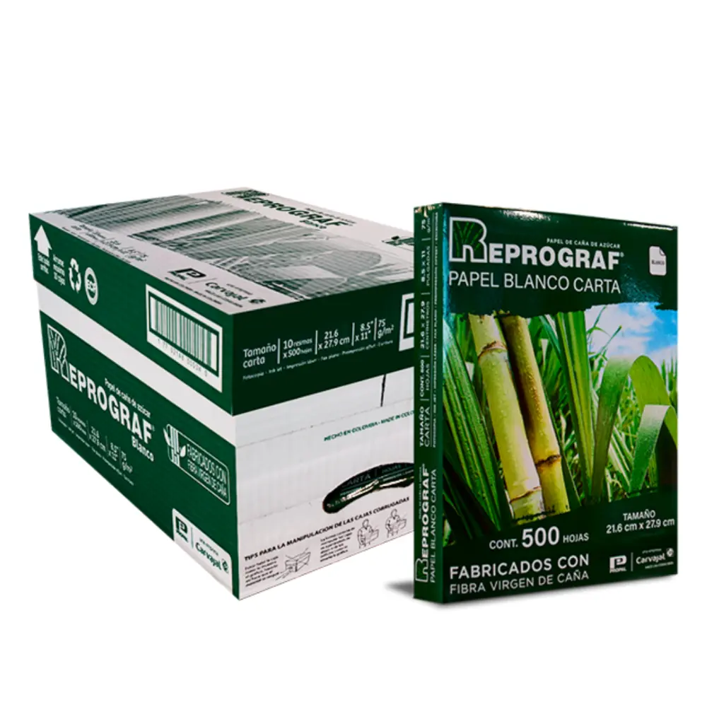 HOJA BOND REPROGRAF CARTA 37 KG. PTE. C/500 PZAS.