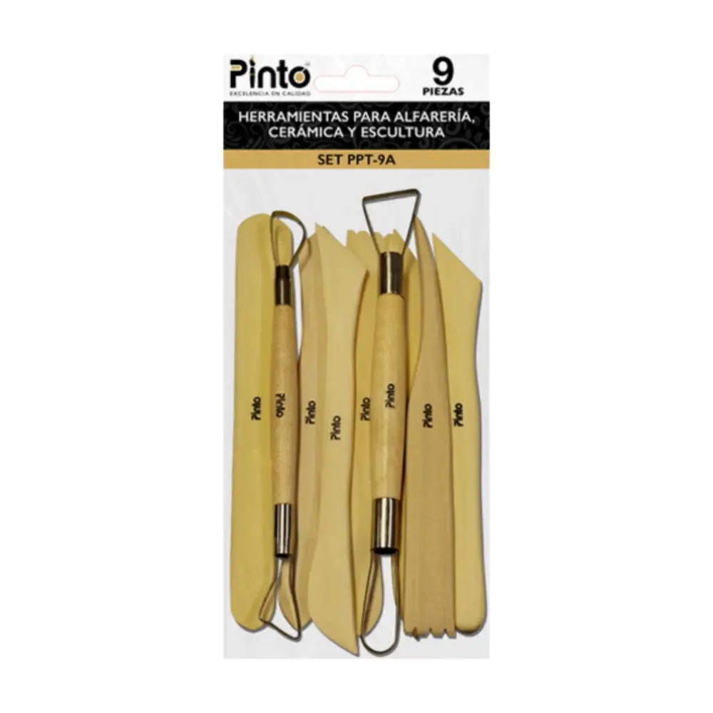 PPT09A SET PINTO C/9 PIEZAS P/ESCULTURA-CERAMICA-ALFARERIA 300080