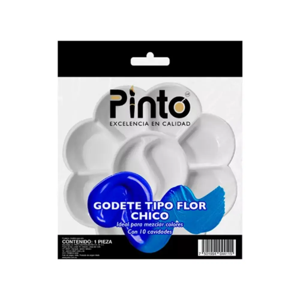 GODETE TIPO FLOR CHICO C/10 CAVIDADES PINTO 300082