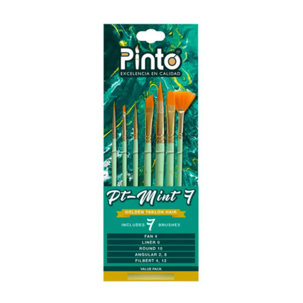 PT-MINT 7 SET DE PINCELES PINTO TAKLON DORADO 300118