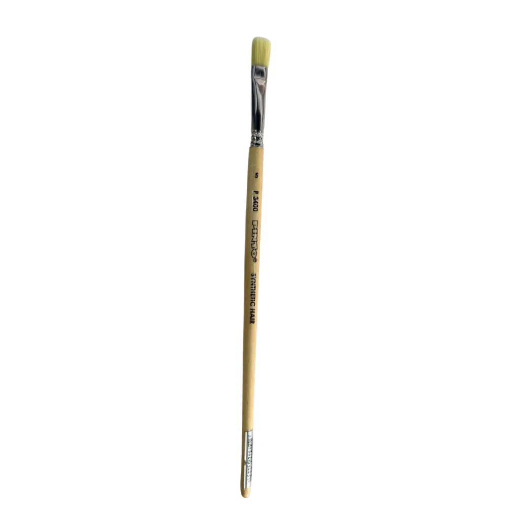P3400-5  PINCEL PINTO PLANO PELO MARFIL SINTETICO 300166
