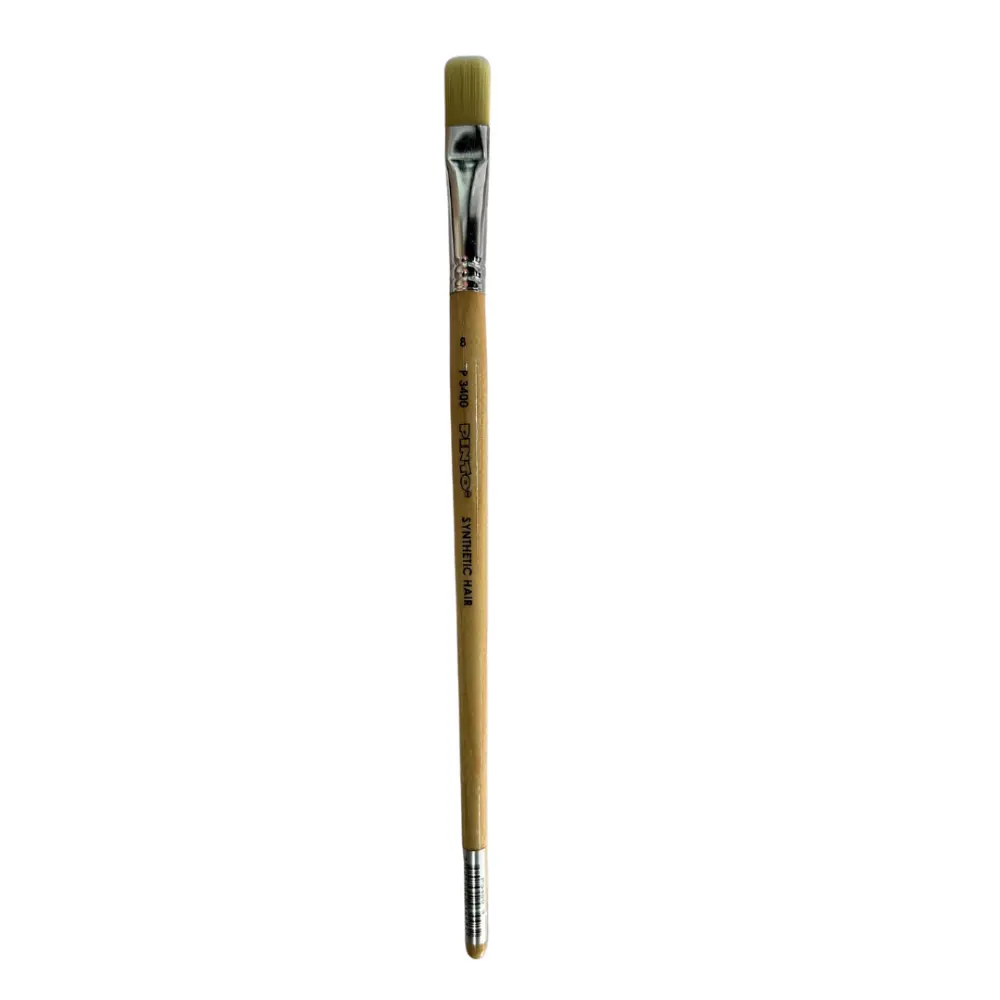 P3400-8  PINCEL PINTO PLANO PELO MARFIL SINTETICO 300172