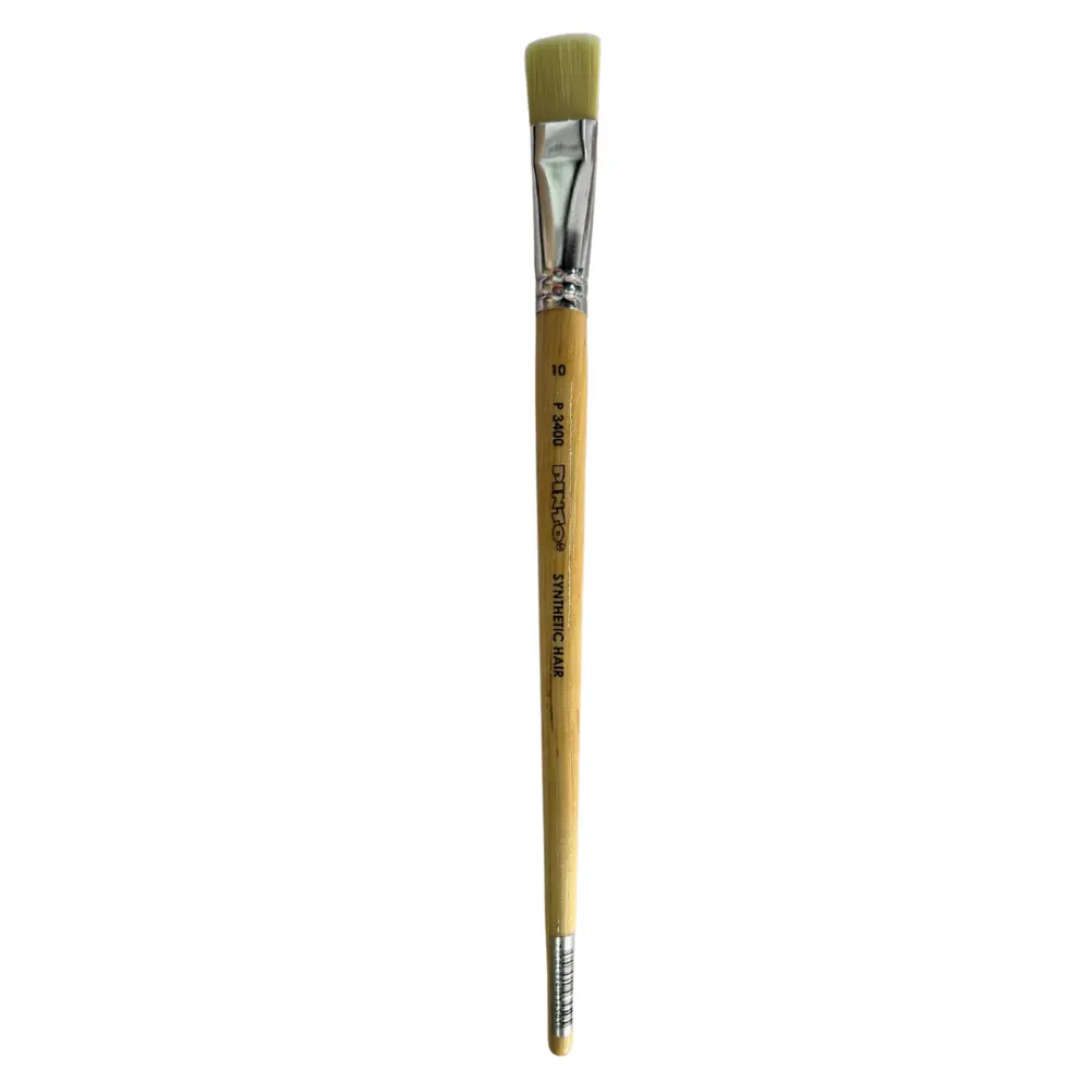 P3400-10  PINCEL PINTO PLANO PELO MARFIL SINTETICO 300176