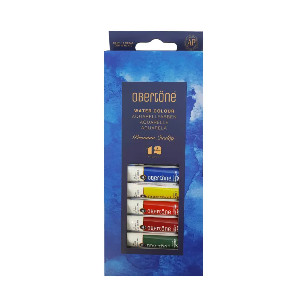 SET C/12 TUBOS ACUARELA 12mL OBERTONE PREMIUM QUALITY 300828