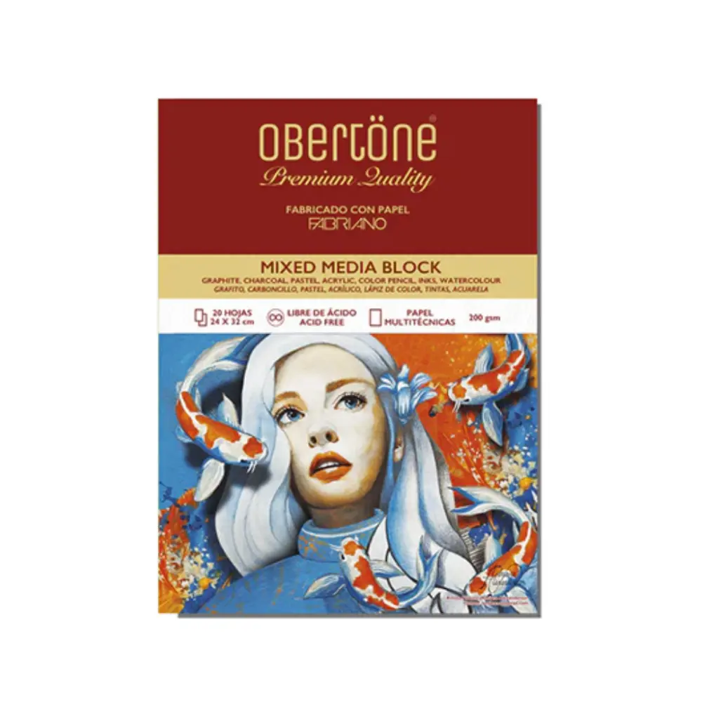 BLOCK MIXED MEDIA OBERTONE FABRIANO 24X32cm 200g  20H 300884