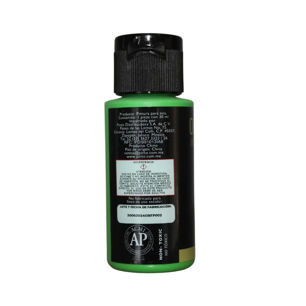 956 VERDE LIMON 30ml PINTURA TEXTIL OBERTONE 301096 - Image 3