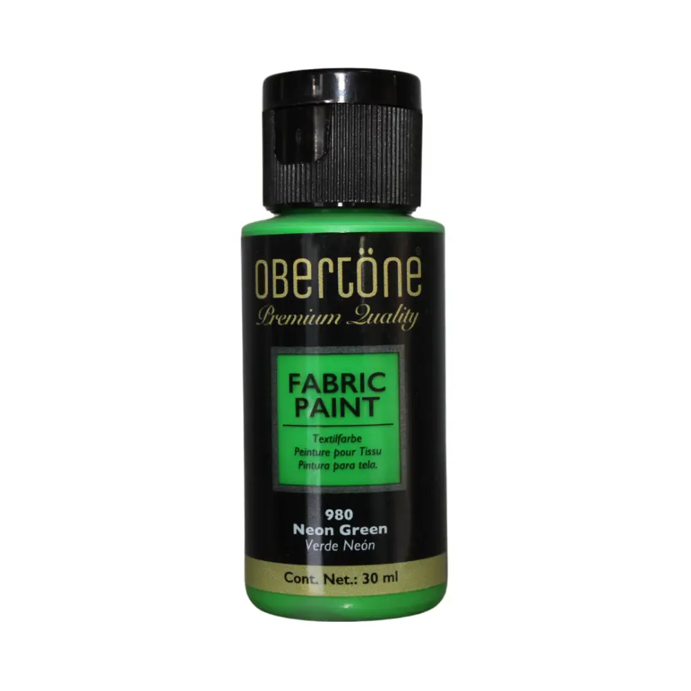 980 VERDE NEON 30ml PINTURA TEXTIL OBERTONE 301116