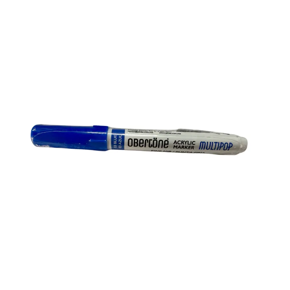 215 3 BLUE MULTIPOP ACRYLIC PAINT MARKER FINE BULLET OBERTO 301138