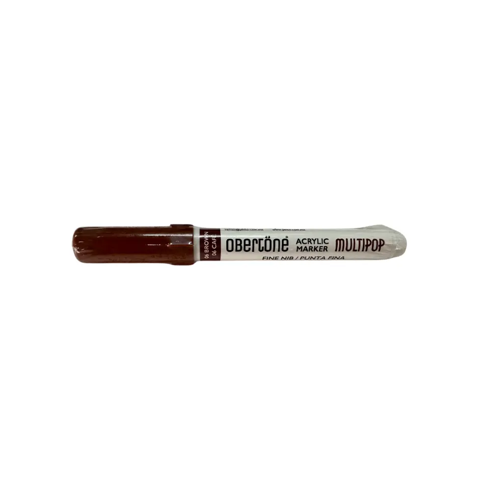 215 6 BROWN MULTIPOP ACRYLIC PAINT MARKER FINE BULLET OBERTO 301144